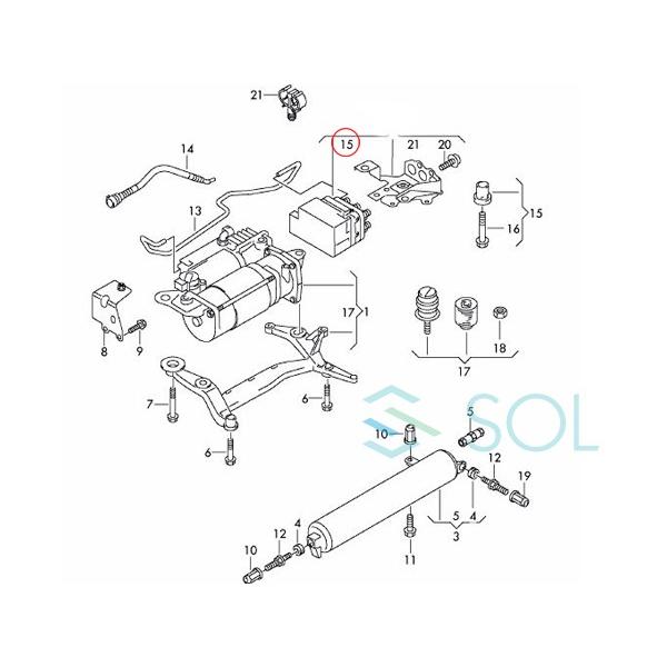 フォルクスワーゲン（Volkswagen） エアサス バルブブロック バルブ