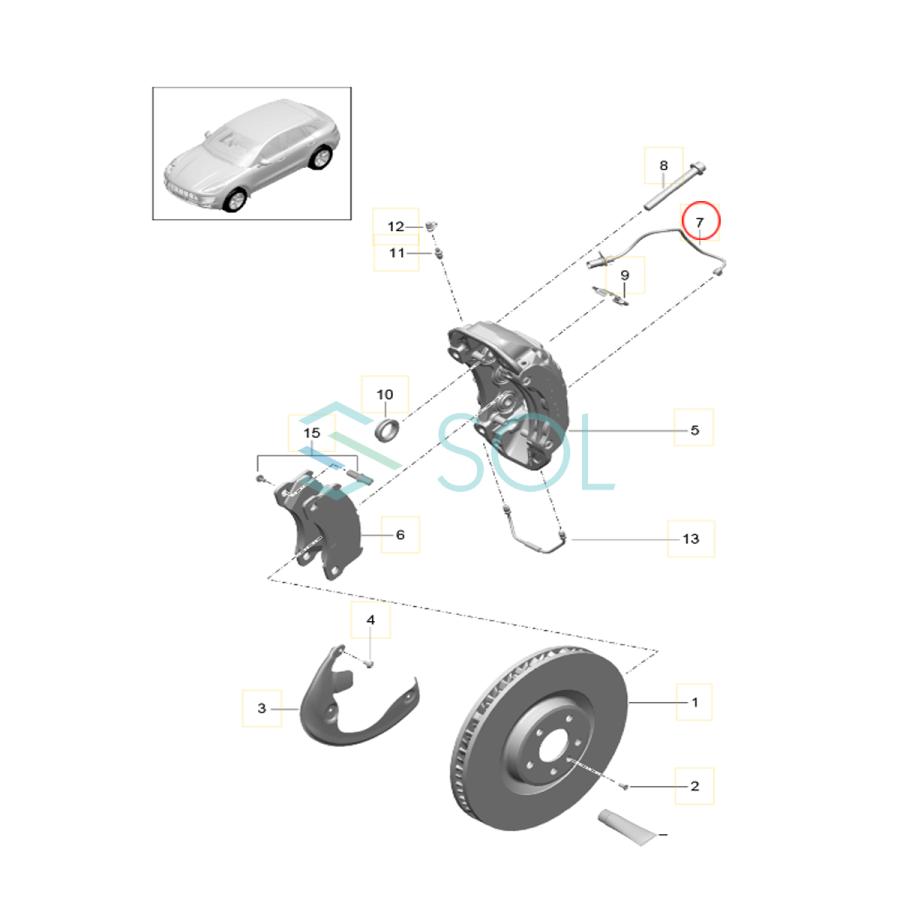 PORSCHE（ポルシェ） マカン(95B) フロント ブレーキパッドセンサー