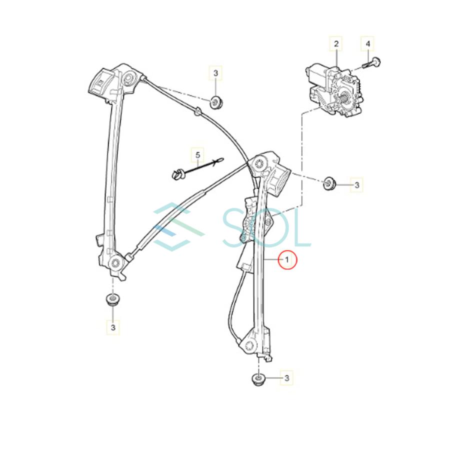 PORSCHE（ポルシェ） 911 パワーウインドウレギュレーター 右側