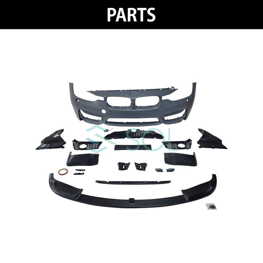 BMW BMW 3シリーズ F30 F31 F80 M3ルック フロントバンパー リップ