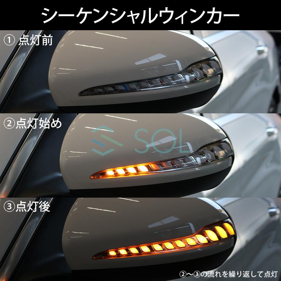 ベンツ W222 C217 A217 W213 S213 C238 LEDシーケンシャルドアミラー 
