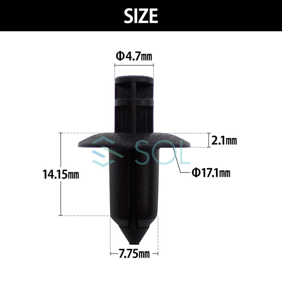 トヨタ ハリアー カムリ ドアパネルクリップ プッシュ リベット バンパークリップ トリムクリップ 内張 40個 90467-08187 | トヨタ | 01
