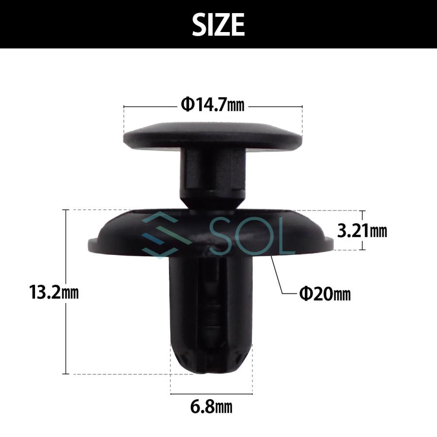 スズキ キャリートラック エリオ エブリィバン 10個セット スクリューグロメット クリップ リベット クリップピン カーファスナー | スズキ | 01