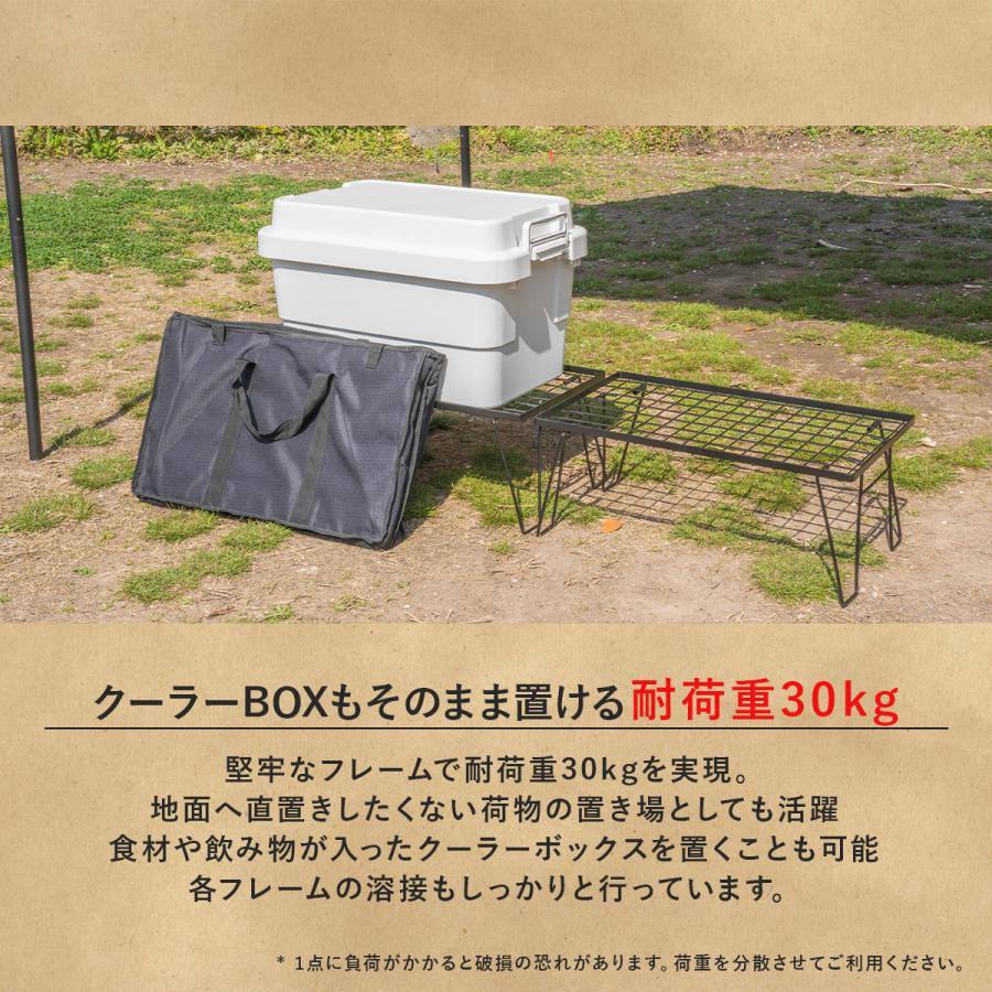 折りたたみ フィールドラック 2台 収納ケース付き 3点セット テーブル