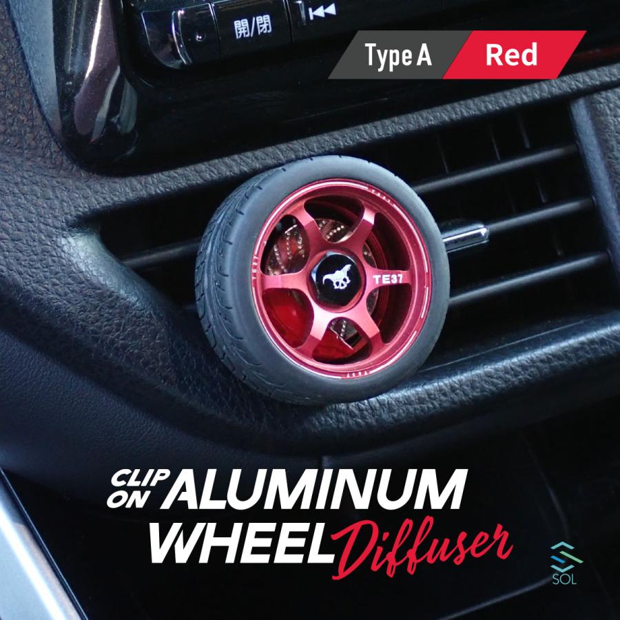 芳香剤 車用 レッド タブレット5個つき クリップ式 エアコン ルーバー