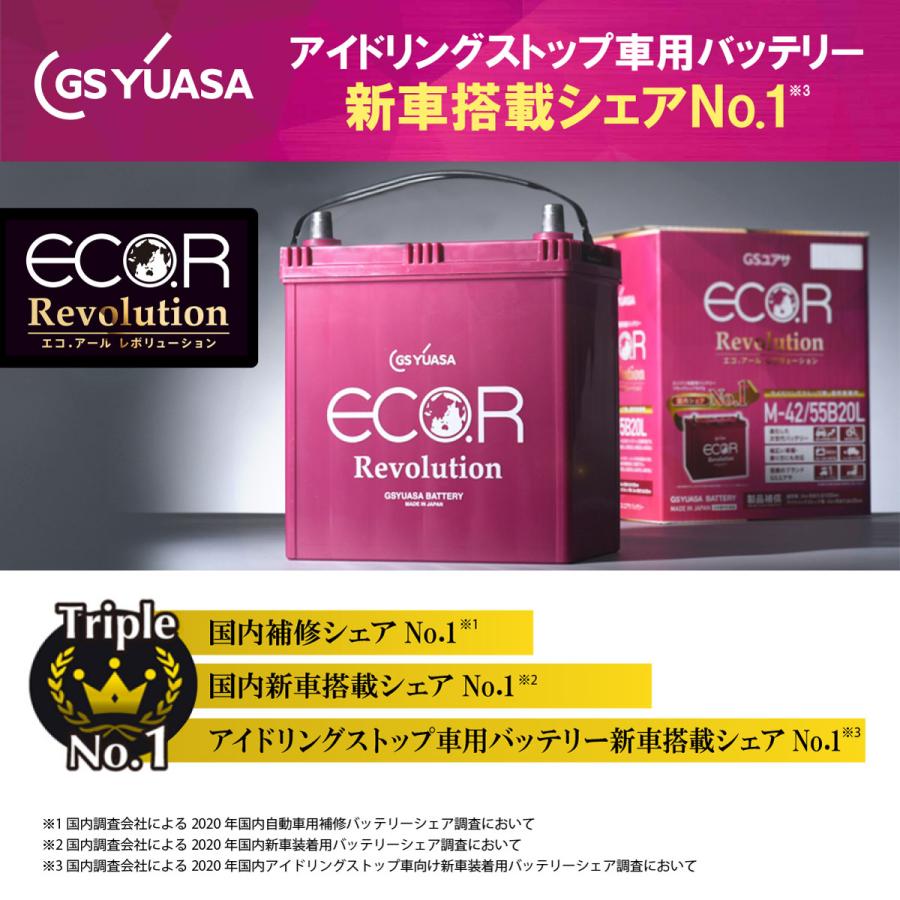 Amazon.co.jp: GS YUASA ER-M-42R/55B20R [ ECO.R Revolution ] 国産車