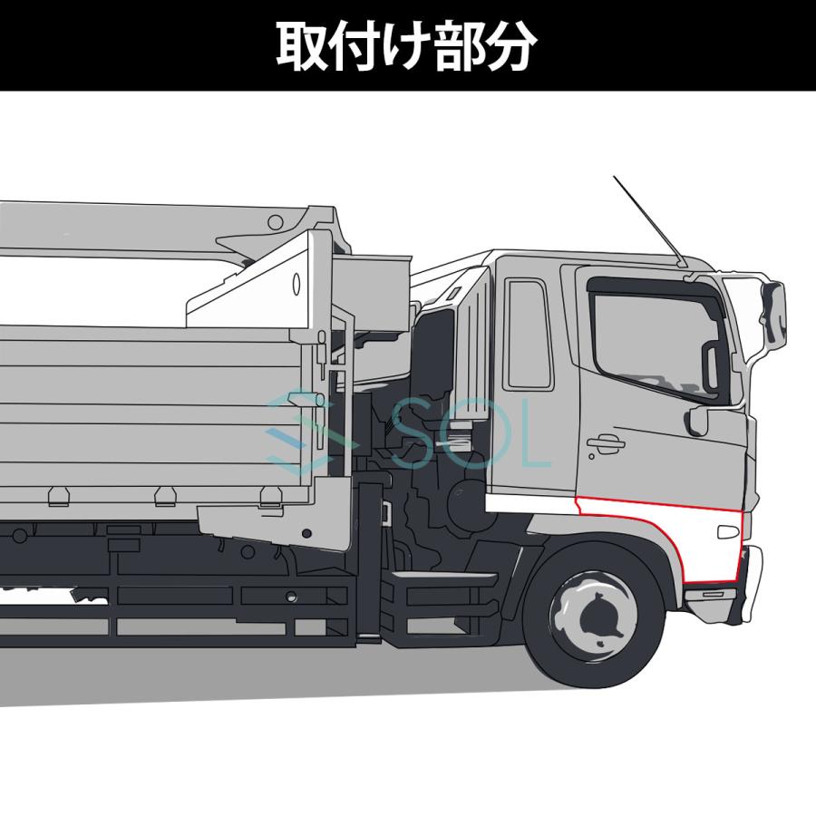 日野自動車 日野 レンジャープロ 17レンジャー メッキ ドア