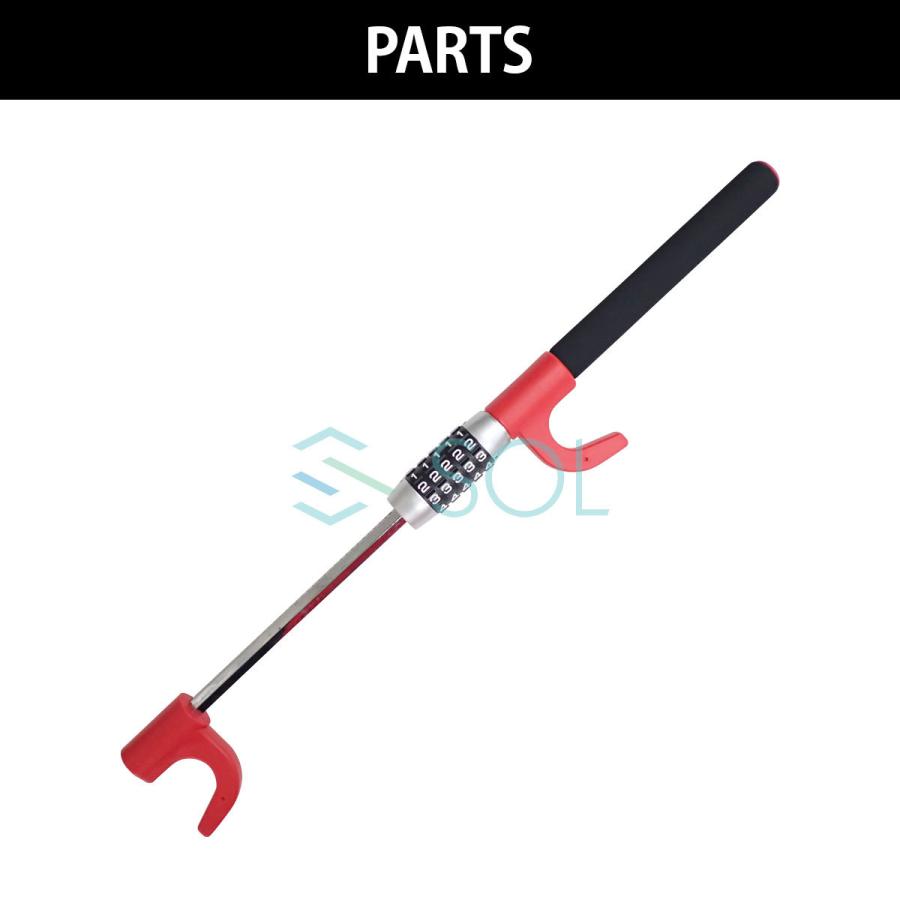 車両盗難防止 カーセキュリティ 5桁 ダイヤル式 ハンドルロック タイプ