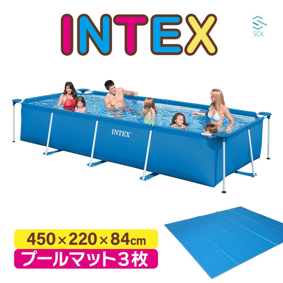 INTEX 4.5m X 2.2m 84cm インテックス プール 特大 大型 超特大