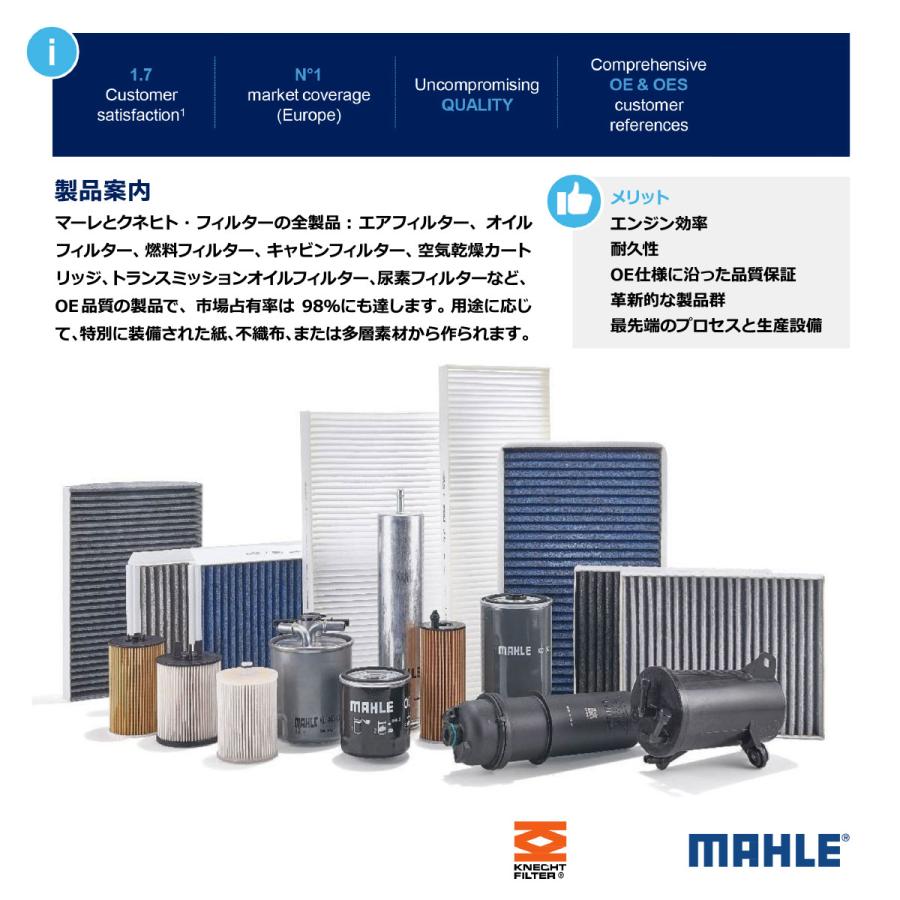 ダイハツ（DAIHATSU） MAHLE トヨタ マーク2 MX83 オイルフィルター