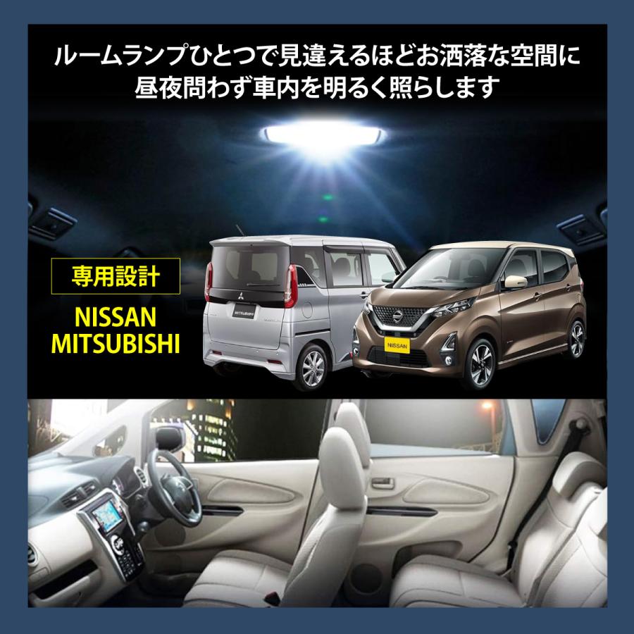 日産（NISSAN） 閃 SEN デイズ B4#W 高輝度 SMDチップ LED ルーム