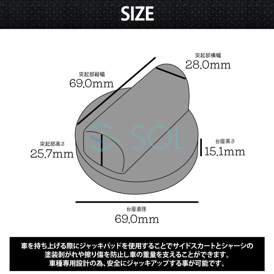 Audi（アウディ） VW AUDI 専用 硬質ゴム製 ジャッキポイントパッド