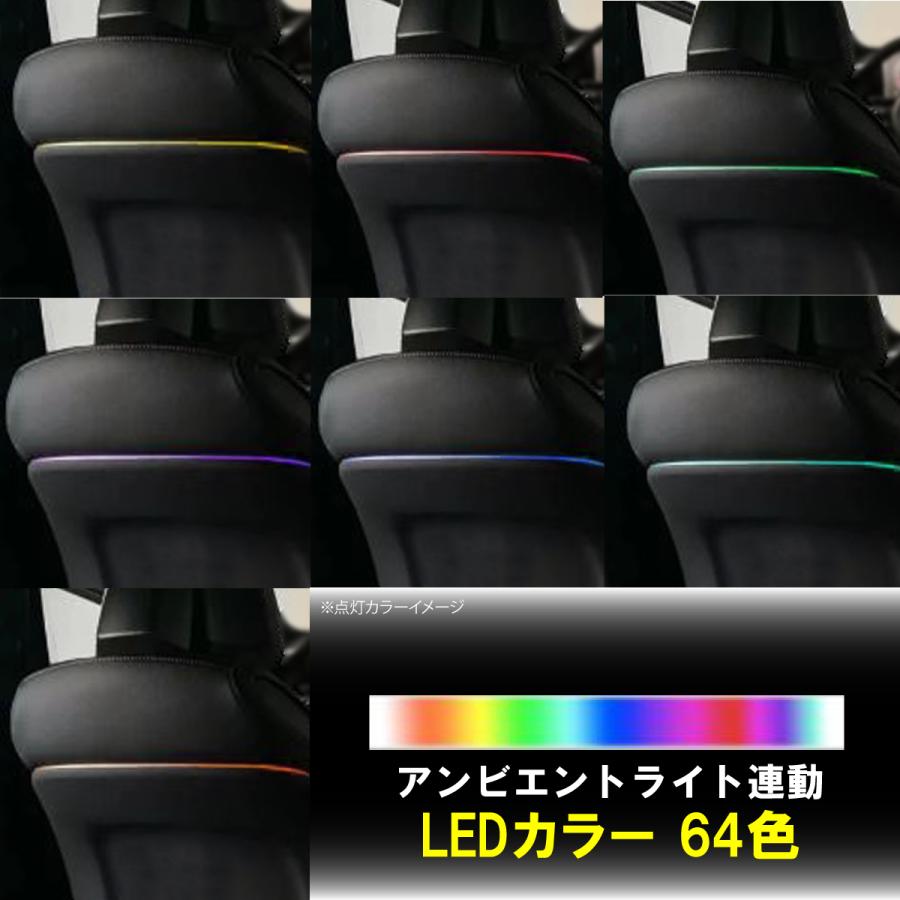 【新品】W205 後期 アンビエントライト連動 シートバックシェルモール 64色 Mercedes-Benz（メルセデス・ベンツ） アンビエントライト連動シート
