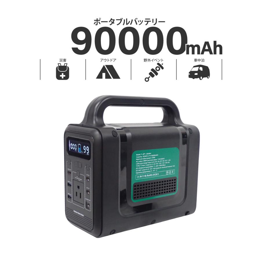 人気ブランド コンパクトサイズ リチウムイオン ポータブルバッテリー 大容量 蓄電池 アウトドア ポータブル電源 333wh 3 7v ma 値引きする Www Thedailyspud Com