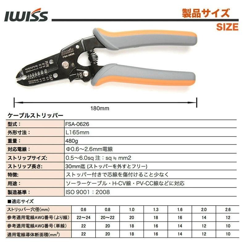 IWISS ワイヤーストリッパー ケーブルストリッパー ストリッパー IWISS ワイヤーストリッパー ケーブルストリッパー ストリッパー