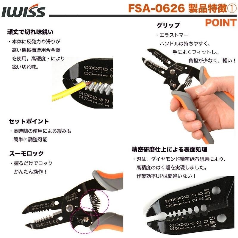 ワイヤーストリッパー ケーブルストリッパー ストリッパー 太陽光 ソーラーケーブルストリッパー Φ0.6-2.6mm(20-10AMG) 単線 より線 兼用 FSA-0626｜sologear｜03