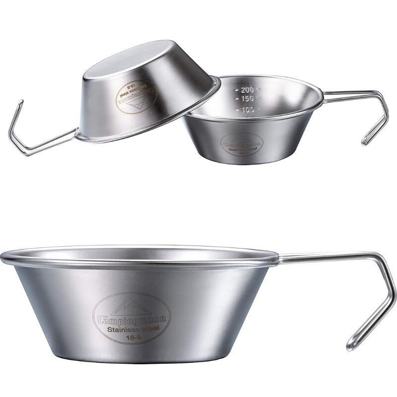 CAMPINGMOON シェラカップ セット 直火 スタッキング ステンレス