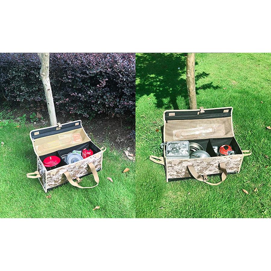キャンピングムーン(CAMPING MOON) ギア収納ボックス ペグ ペグハンマー ランタン等収納 全長55cm コンテナボックス 収納