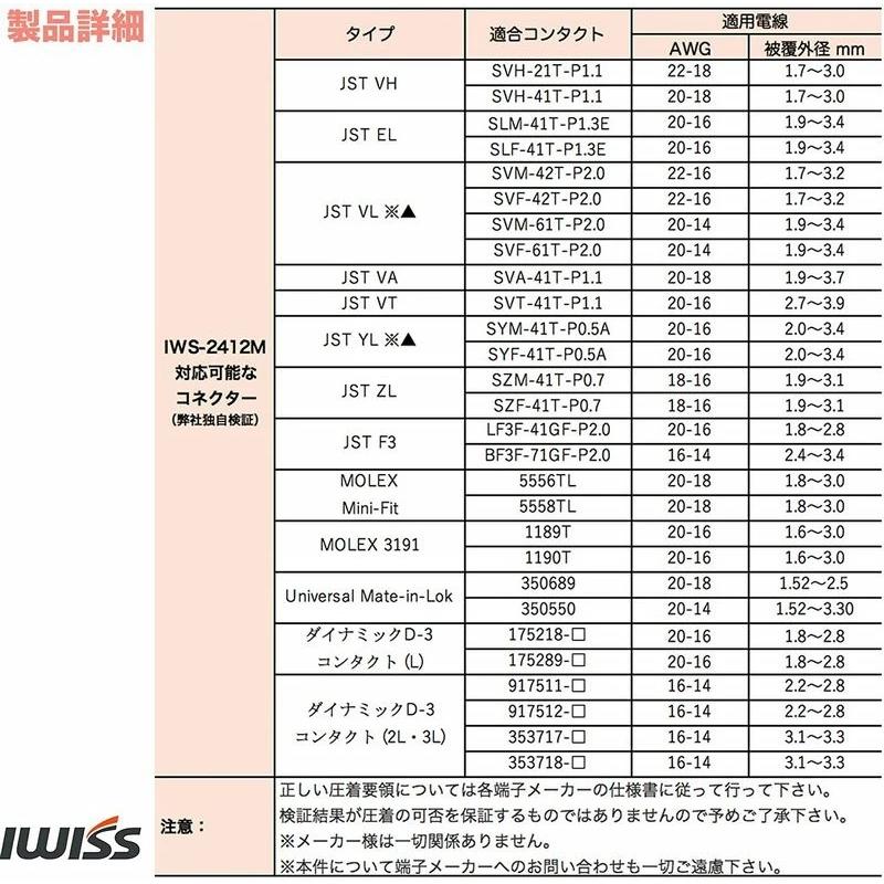 圧着ペンチ 圧着工具 精密圧着ペンチ オープンバレル端子 オープンバレル ギボシ 端子 0.21-3.31mm2 小・中型端子用 圧着 工具 ペンチ 電工 修理 自動車｜sologear｜06