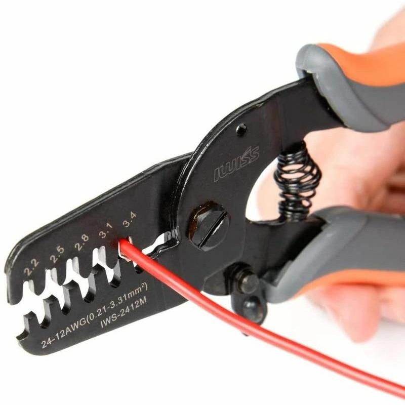 IWISS 圧着ペンチ 圧着工具 精密圧着ペンチ オープンバレル端子