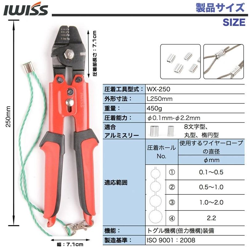 IWISS（アイウィス） ハンドプレッサー フィッシングプライヤー 圧着