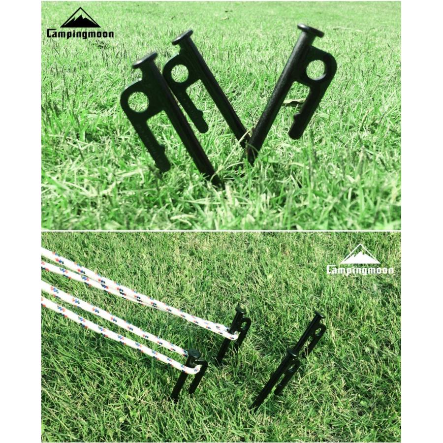 CAMPINGMOON ペグ 30cm ペグセット 8本 セット 機械構造用炭素鋼S45C