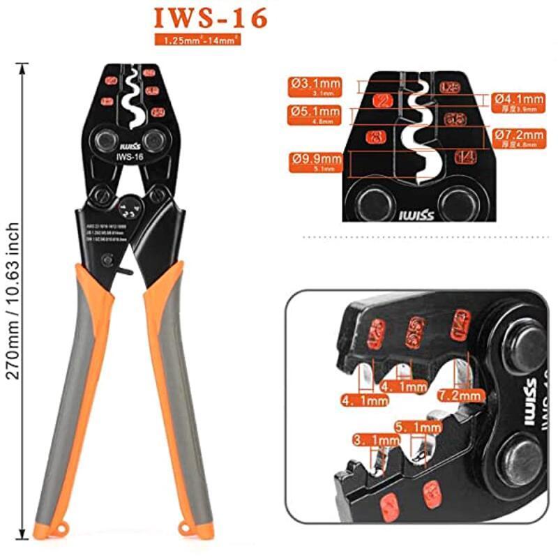 IWISS 圧着ペンチ 圧着工具 裸圧着 ペンチ 裸端子 裸スリーブ IWISS 圧着ペンチ 圧着工具 裸圧着 ペンチ 裸端子 裸スリーブ