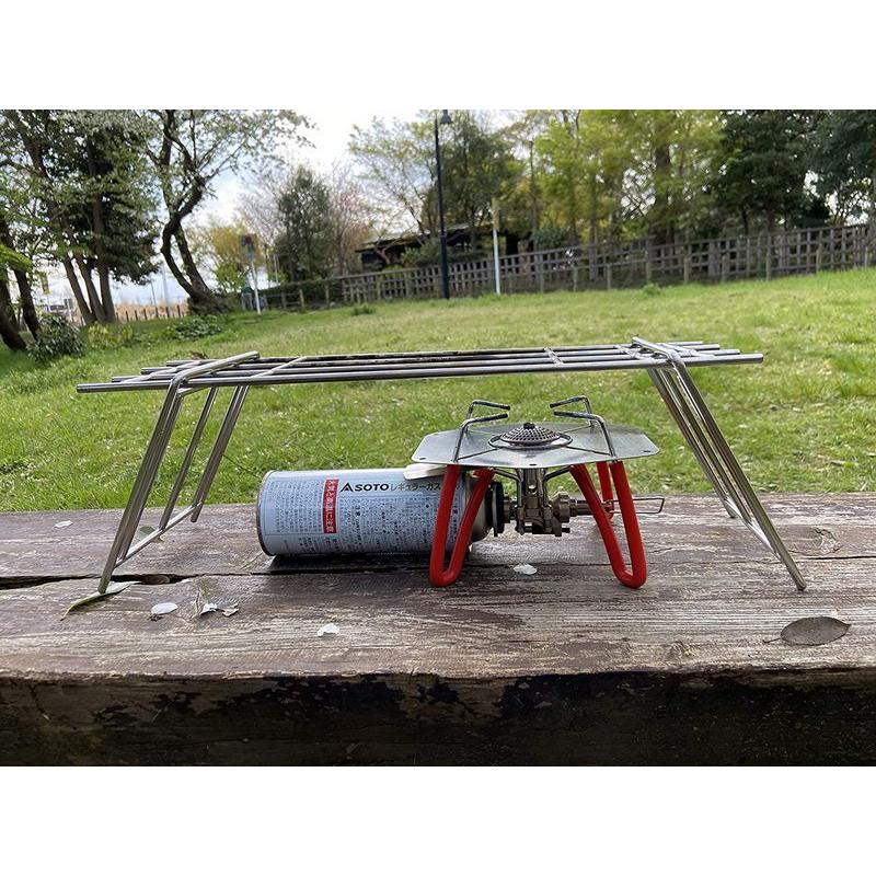 2WAY グリル 帆布製ケース付き ステンレス製焚き火台 コンパクト ステンレス製焚き火台 コンパクト 2WAY グリル 帆布製ケース付き