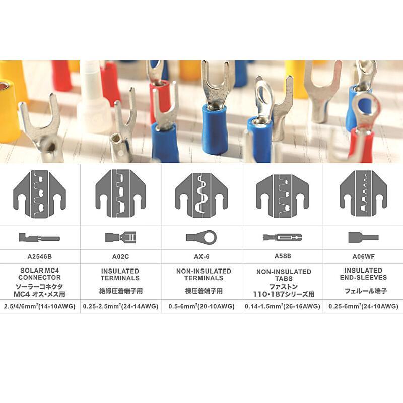IWISS（アイウィス） 圧着工具 ダイス 工具セット 圧着ペンチ ダイス