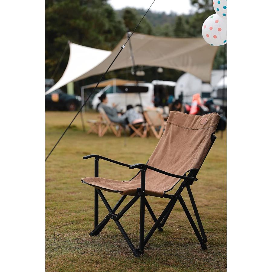 CAMPINGMOON 焚き火チェア アウトドア チェア 折りたたみ椅子 焚火