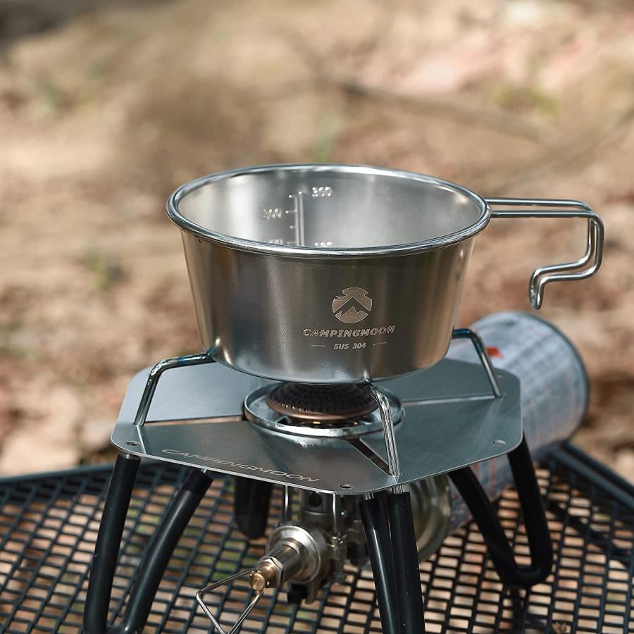 CAMPINGMOON シェラカップ 深型 直火 セット シェラカップケース