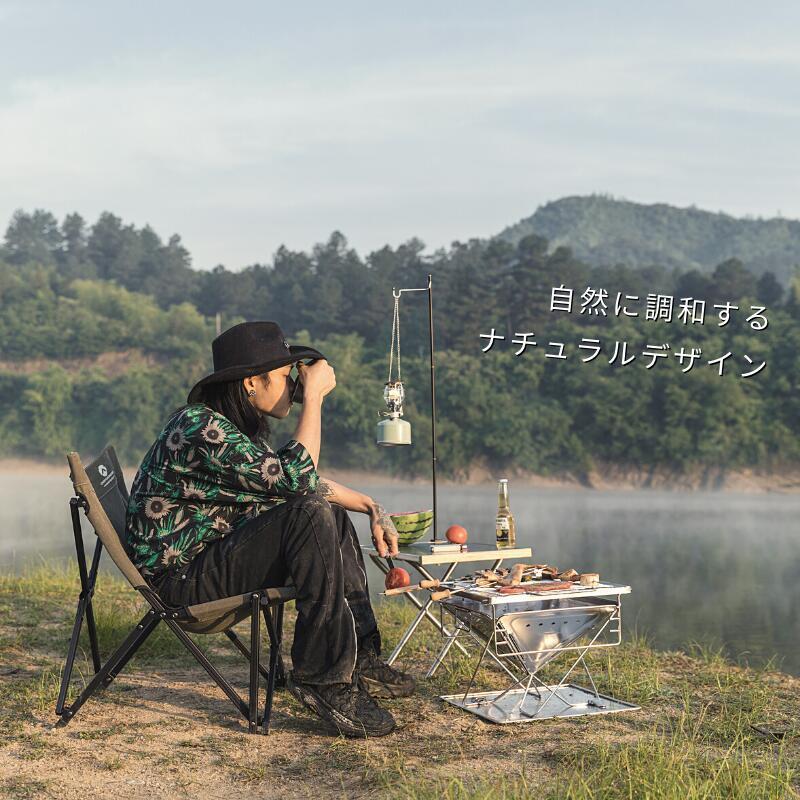 CAMPINGMOON 焚き火チェア ローチェア キャンプ アウトドア