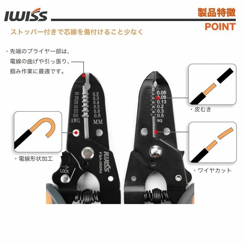 IWISS（アイウィス） ワイヤーストリッパー ワイヤー ストリッパー 