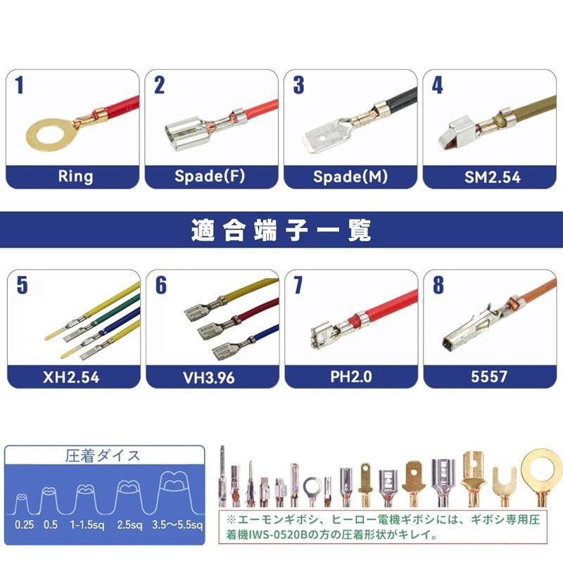 IWISS（アイウィス） ラチェット式 AMP ダイナミック 平型端子 精密