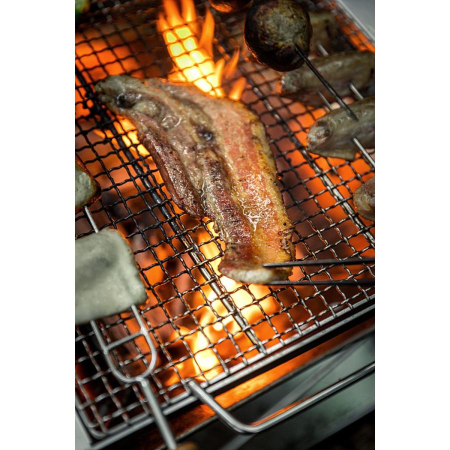 CAMPINGMOON キャンピングムーン クリップ金網 焚き火台 網 ソロ 焚火