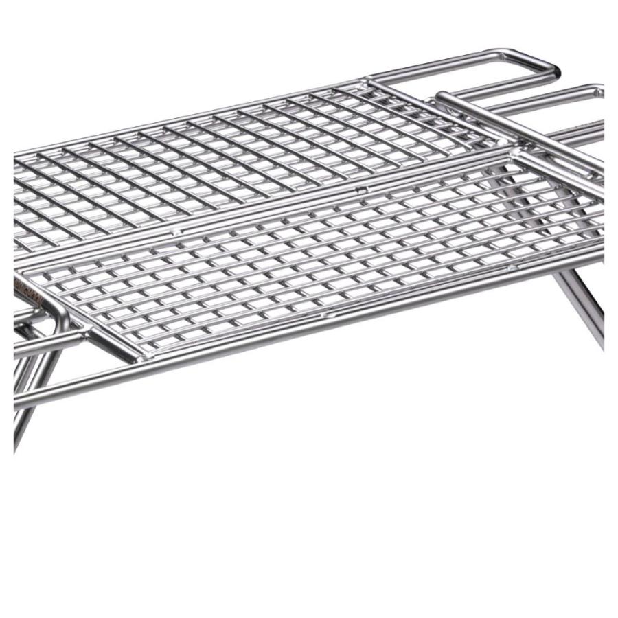 CAMPINGMOON 焚き火 グリル用 ゴトク ステンレス ロストル 網 キャンプ