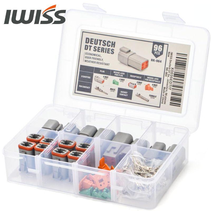 IWISS（アイウィス） DTコネクタ オス メス 防水カプラー4極 8組