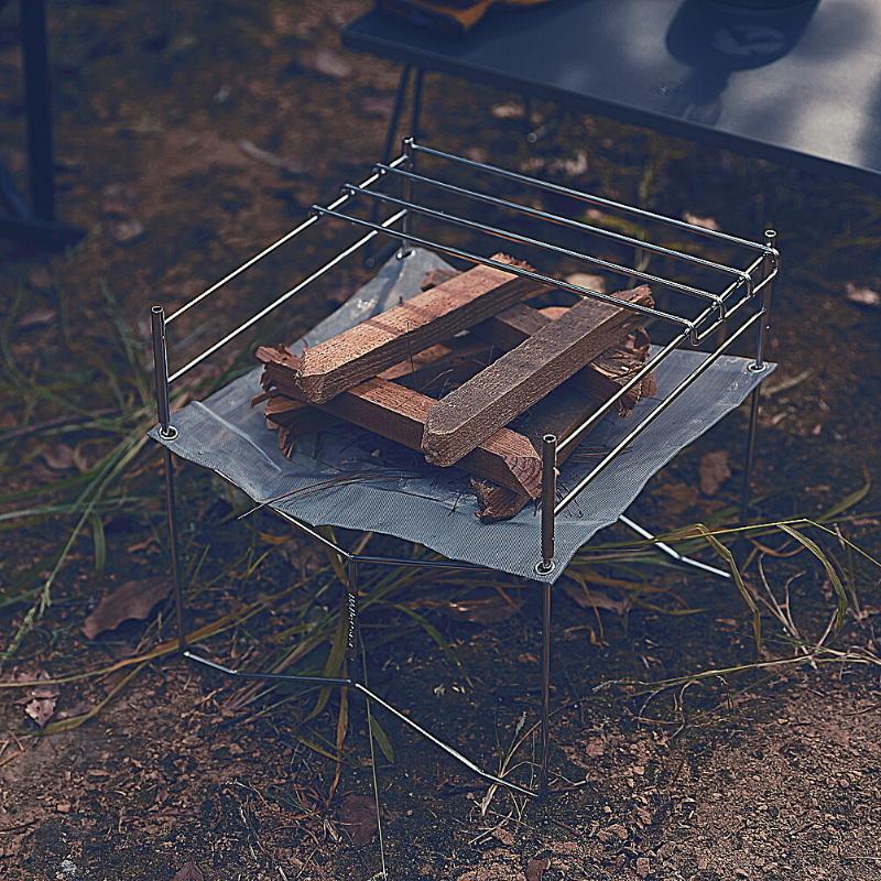 CAMPINGMOON 焚き火台 焚火台 コンパクト ソロ 折りたたみ 軽量