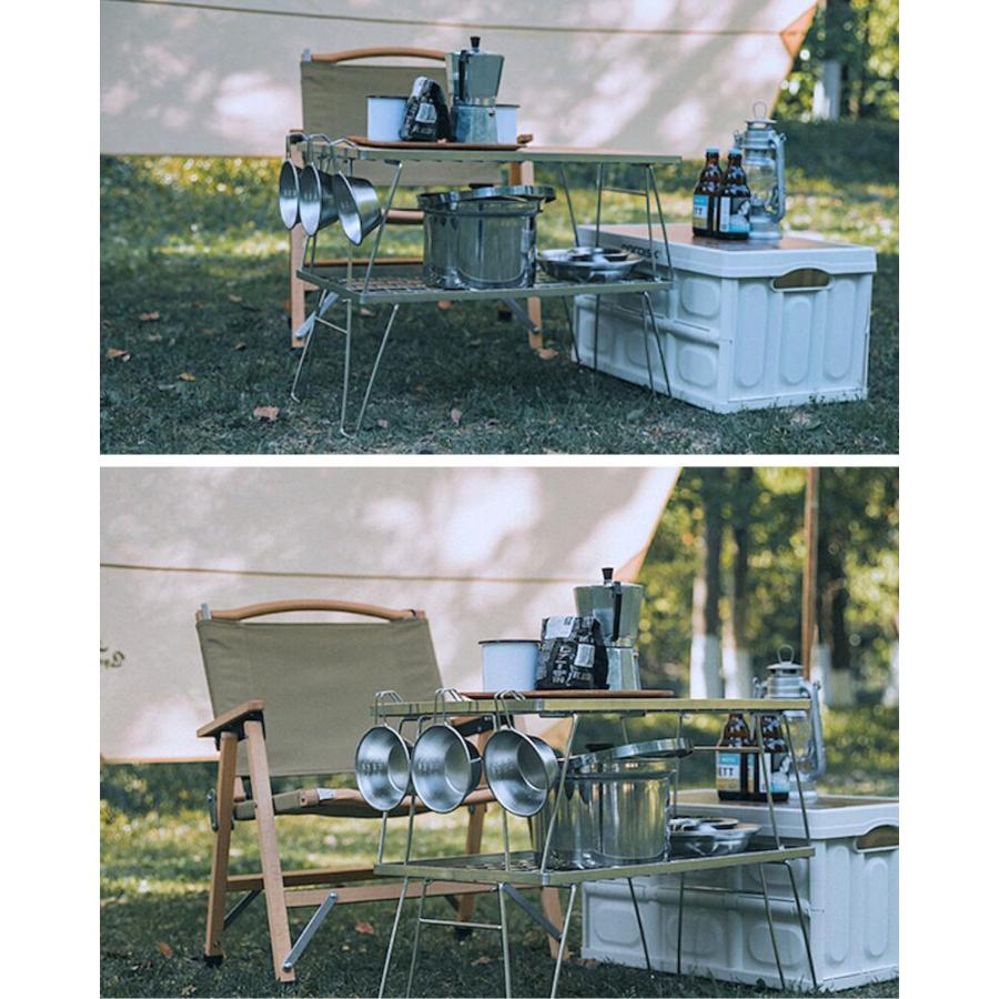 フィールドラック ケース 2枚 収納袋 セット ステンレス ラック