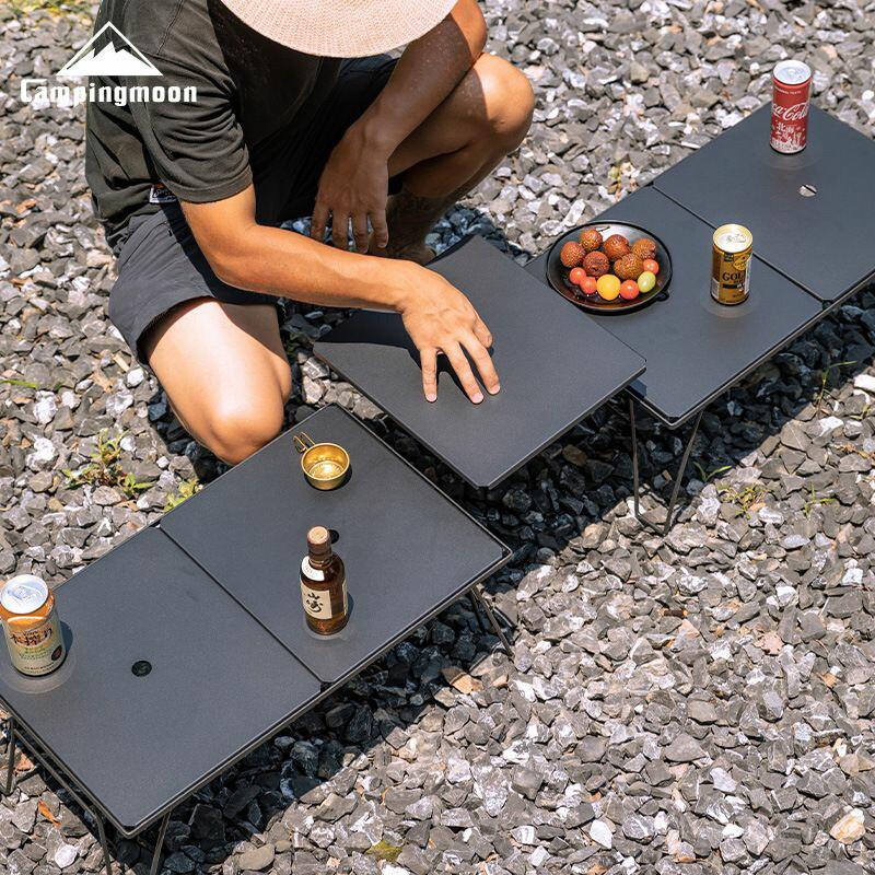 新品！CAMPING MOON フィールドラック3点＋連結用ハーフ天板2枚付き！ CAMPINGMOON キャンピングムーン フィールドラック 連結 天板 ハーフ天