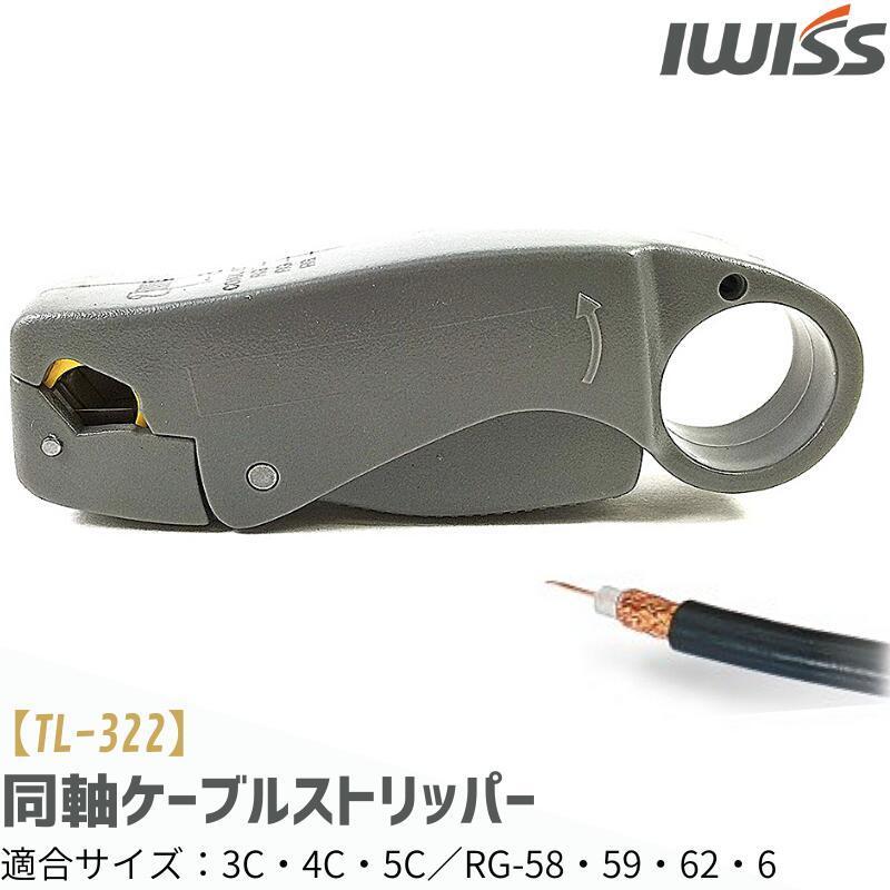IWISS（アイウィス） 同軸ケーブルストリッパー 3枚刃 ストリッパー