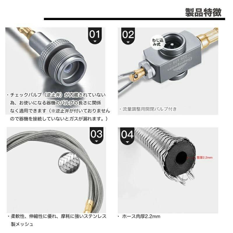 CAMPINGMOON OD缶 互換 変換 アダプター 海外製ガス器具 USプロパン