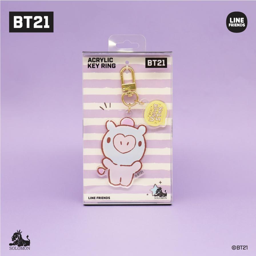 BT21 【：50%OFFセール ：】 ソロモン商事 ATG_アクリルキーリング ACRYLIC KEY RING キーホルダー キーチェーン ...