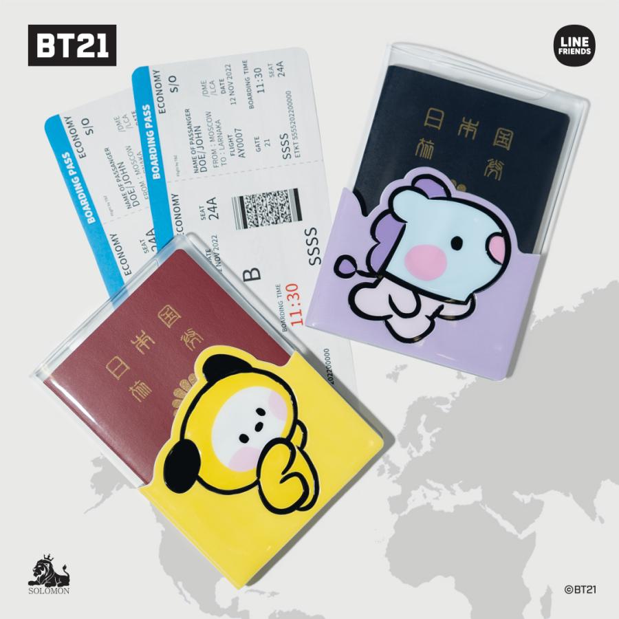 ソロモン商事 BT21 minini パスポートケース BPC_M_ PASSPORT CASE 航空券 ケース パスポート 旅行 旅行用品 パスポートカバー トラベル カバー｜solomon｜12