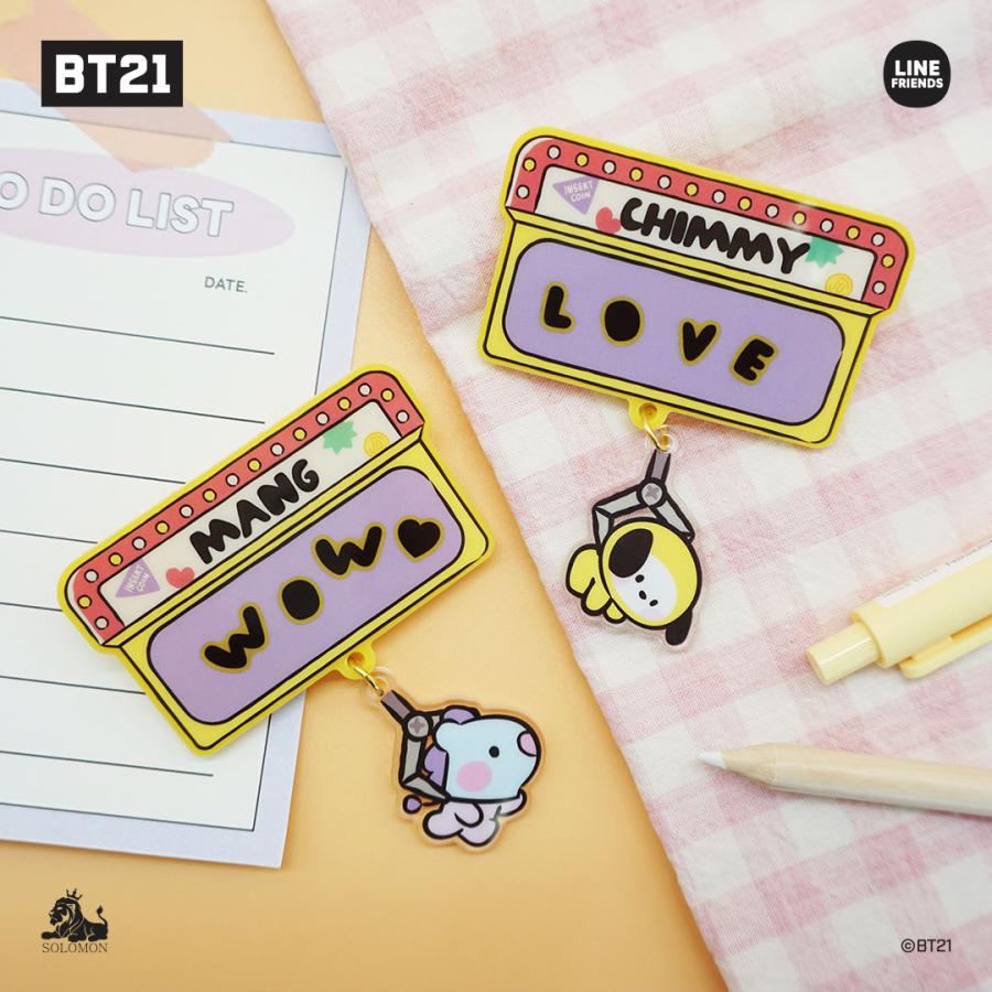 BT21 ソロモン商事【BT21 minini アクリルネームピンバッジ