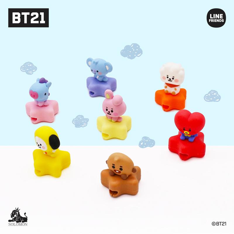 Bt21 公式 グッズ ケーブルマスコット ケーブルバイト ケーブルプロテクター ケーブル収納カバー ケーブルカバー 断線防止 ケーブル保護 折り防止 キャラクター Bt21 Mkm ソロモン 通販 Yahoo ショッピング