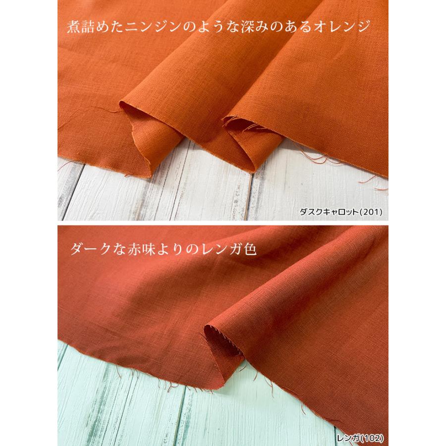 現物限り 布 生地 麻 無地 手作り リネン40sキャンバスワッシャー(黄