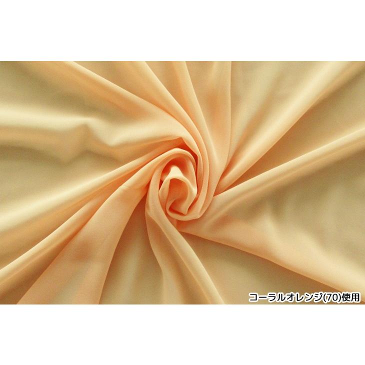 75Dシフォン（淡オレンジ系） 布 生地 手作り 最小購入数1m以上〜50cm  