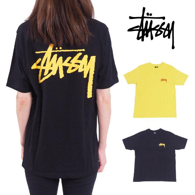 Stussy ステューシー Tシャツ レディースモデル カットソー 半袖 S M サイズ 女性 トップス Usaモデル ブラック 黒 イエロー 黄 Classic Stock Tee Womens Solt And Pepper 通販 Yahoo ショッピング
