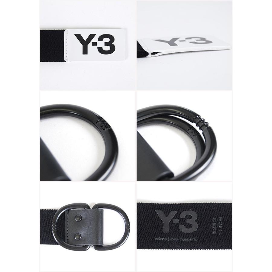 Y-3(adidas×Yohji Yamamoto) Y3 ELASTIC BELT BLACK ワイスリー アディダス ヨージヤマモト ロゴ リング  ベルト ブラック 黒 メンズ 男性 小物　アクセサリー
